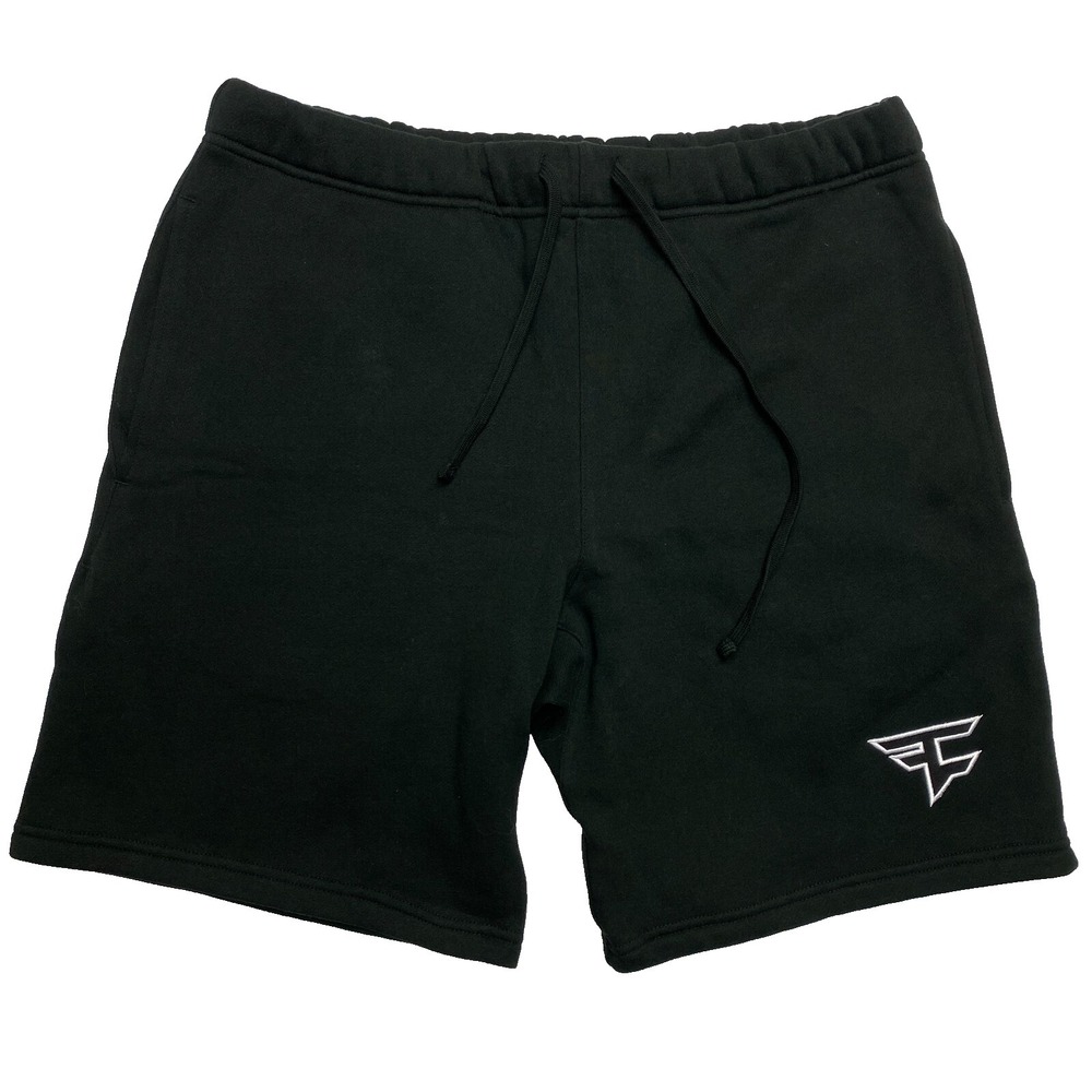 Faze Clan Sweat Shorts Mens Large Black Drawstring Logo